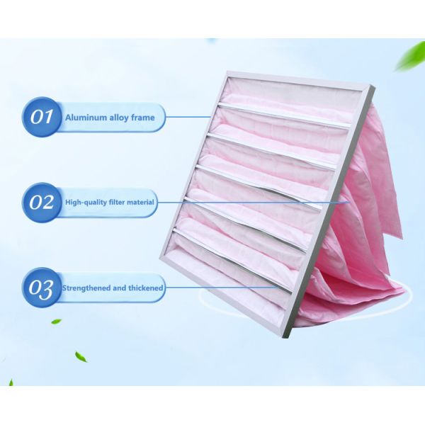 Synthetic Fiber Air Conditioning Bag Filter Medium Efficiency Washable