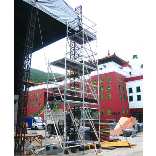 Échafaudage mobile léger, tour sécurisée, échafaudage à boucle en aluminium