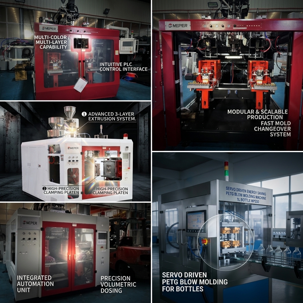 Centralized Microcomputer Blow Molding Machine for 10L Plastic Drums