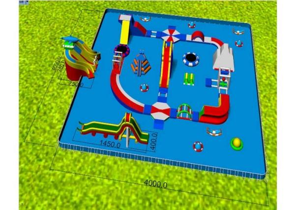 0.9mm PVC Funny Large Inflatable Water Park Waterproof  For Water Games