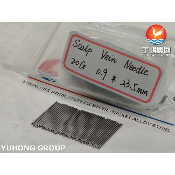 20G 23.5MM Stainless Steel IV Cannula, SUS304 Tri-bevel Intravenous Needle Tube ISO7864