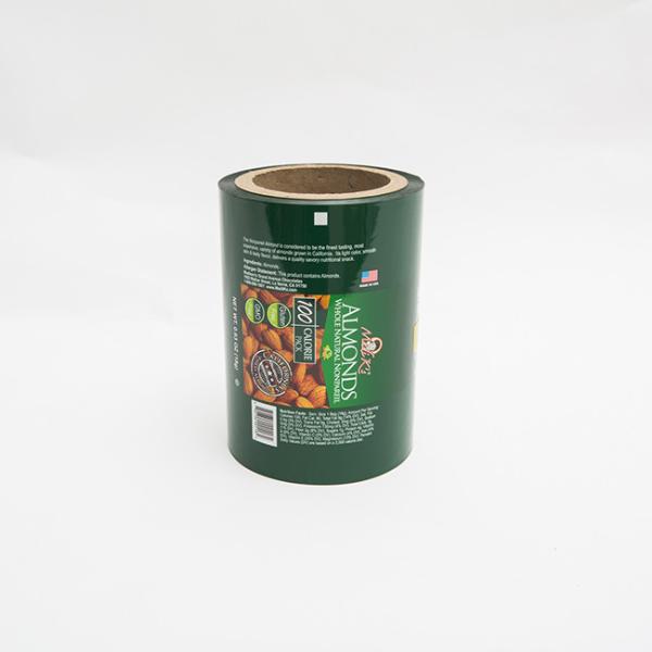 0.63OZ Almond Food Packaging Film Wrap Plastic Film Roll Logo Printed