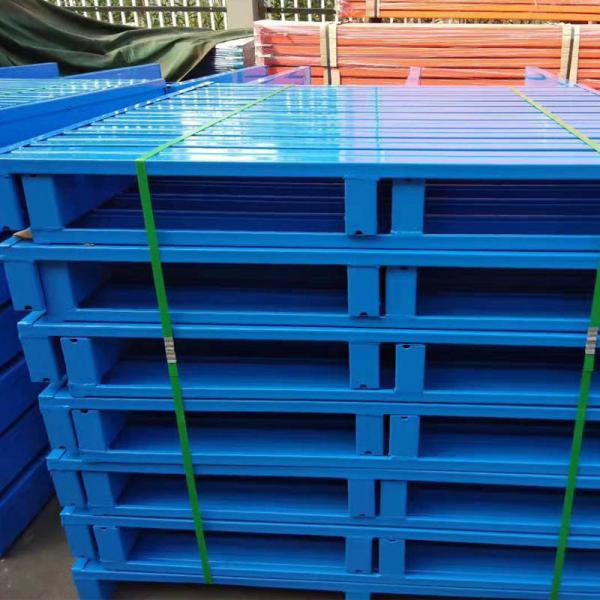 Two Way Fork Heavy Duty Warehouse Steel Pallet / Metal Pallet