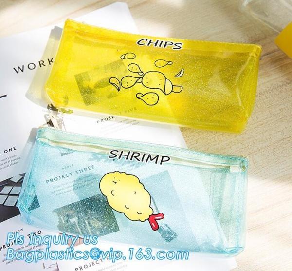promotion zipper pencil bag, Waterproof and shockpfoof Triangular pencil bag silicone pencil bag students