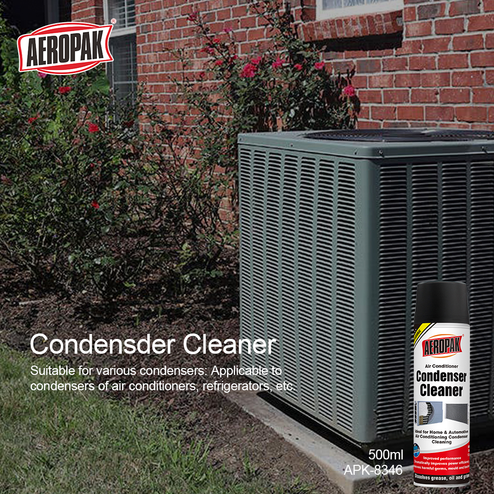 Aeropak 500ML Fast-Acting Aerosol Condenser Cleaner Foam-Type for All Condensers Removes Oil and Dirt