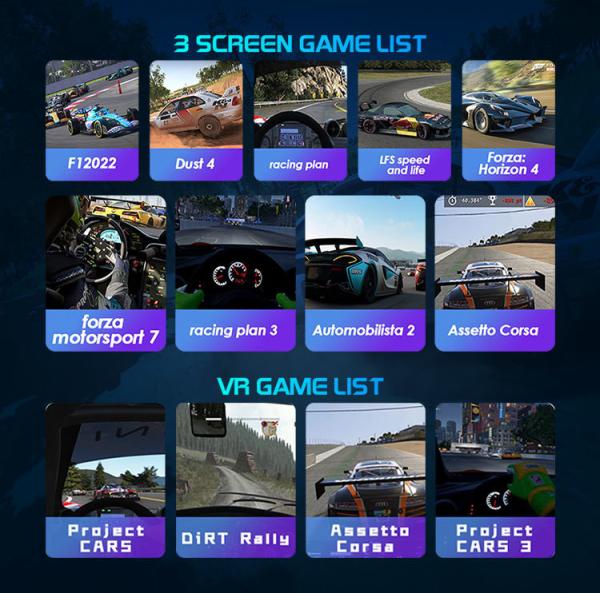 1100W 6Dof Racing Car Game Machine Vr Driving Simulator Game