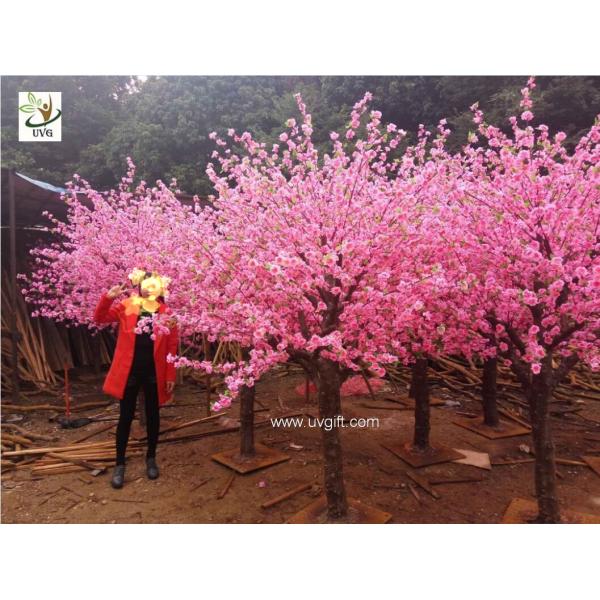 UVG 2m high outdoor pink cherry blossom tree fake with peach flower branches for wedding planner CHR152