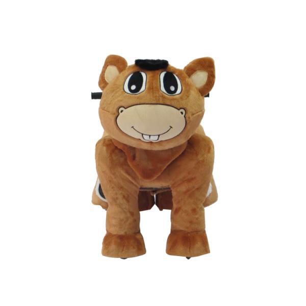 2014 china animal plush toy plush electric toy car for kids