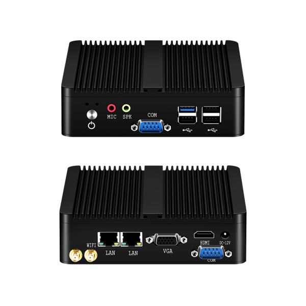 Intel Celeron J6412 PC industriel sans ventilateur avec double LAN et DDR4 jusqu'à 16 Go