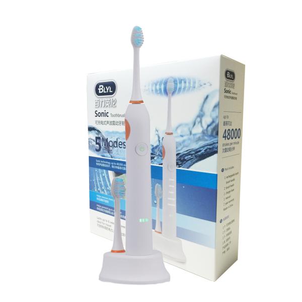 Waterproof Rechargeable Electric Toothbrush Tooth Whitening With Brush Heads Replacement Teeth Whitener Cleaning Oral