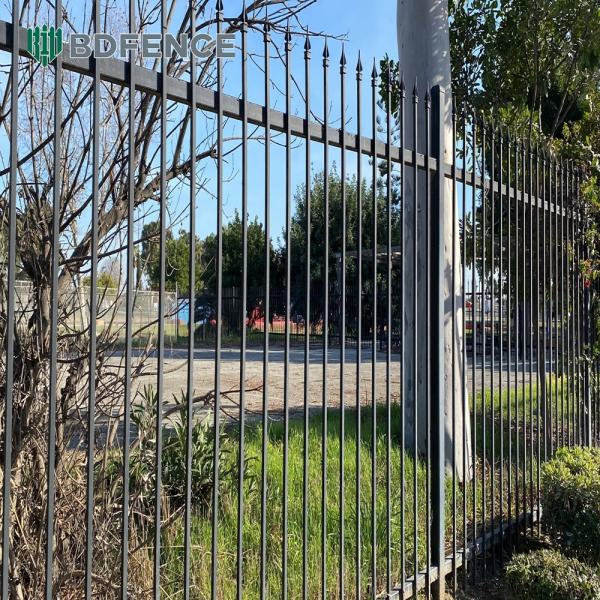 Modern Transparent Metal Tubular Fencing Unobstructed View