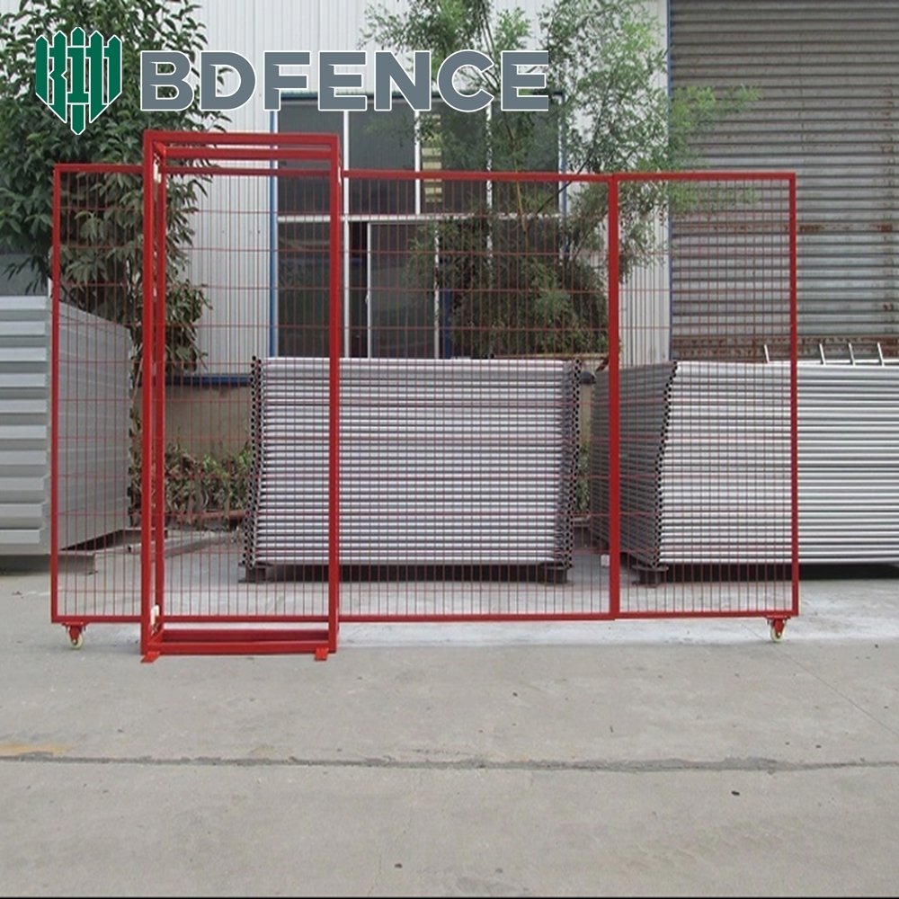 Removable Outdoor Portable Hot Dipped Galvanized Steel Welded Wire Mesh 6X10FT Ca Temp Fence Panels Event Construction Site Canada Temporary Fence with Gate