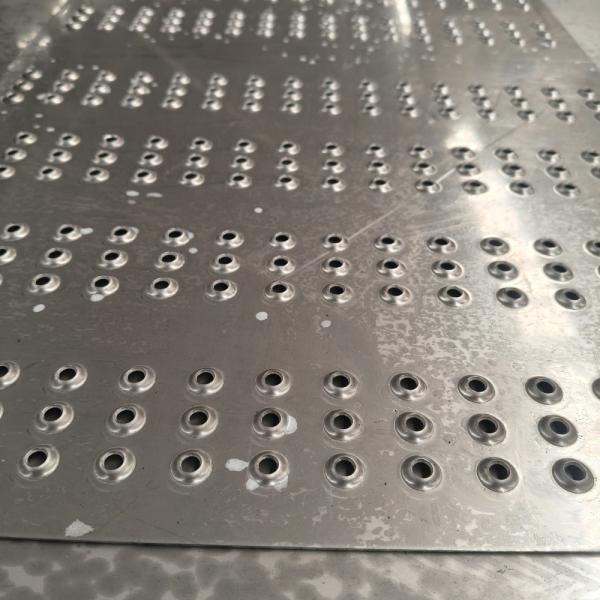 Round Rectangular Hole Shapes Perforated Metal Plate Customized