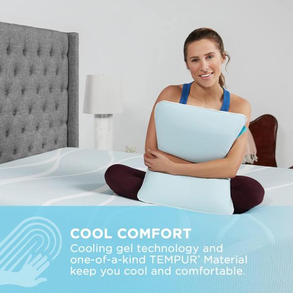 80 Fabric Count Cooling ProHi Memory Foam Pillow for Queen Size 5-Year Limited Blue