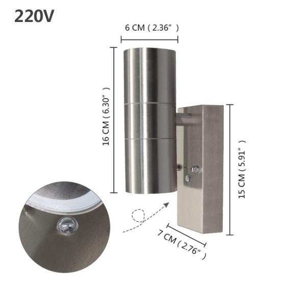 Outdoor IP54 Garden Up Down Wall Light Dusk Till dust to dawn outdoor light(WH-HR-36)