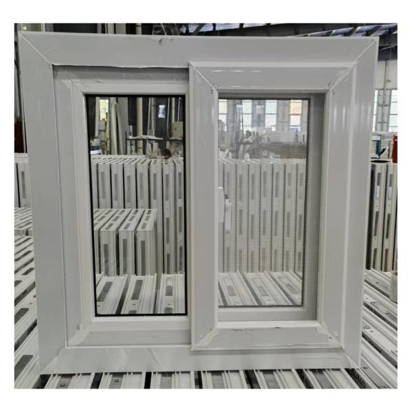 Single Glass Tempered Glazed UPVC Sliding Window And Door With Grill Mosquito Mesh