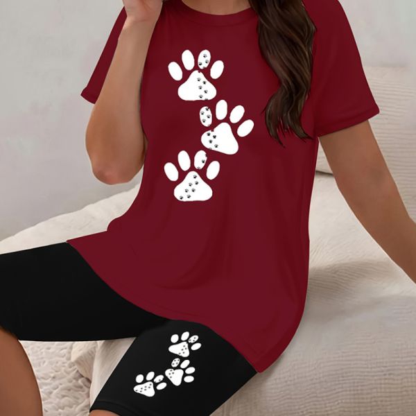 Solid Color Black Two Piece Set Double Layer Shorts Going Out Sets Round Neck