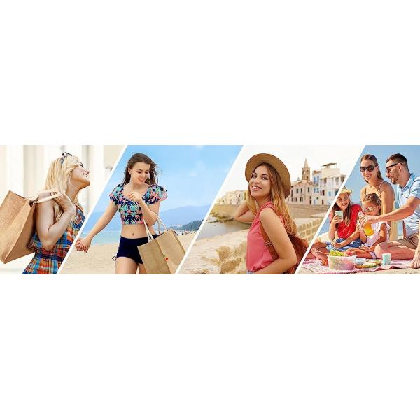 Beach Bag, Large Beach Bag For Women, Woven Straw Beach Tote Bag Waterproof, Weaving Swim Gym Shopping Travel Bag