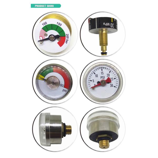 OEM ODM Мини-прибор для измерения давления 300 бар PCP Манометр 23 мм