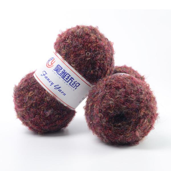 Fio de tricô colorido misturado alpaca escovado círculo cone fio de tricô para crochê