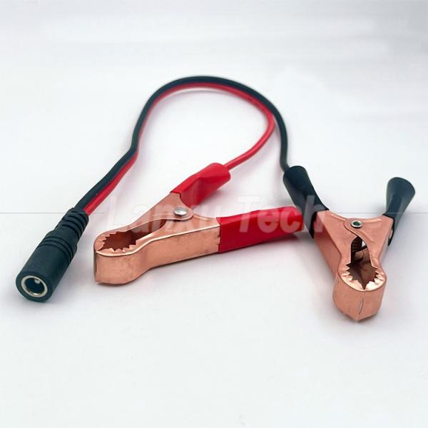 Jack à courant continu mâle femelle 5,5x2,1 mm à Alligator Clips Chargeur de voiture câble d'alimentation électrique