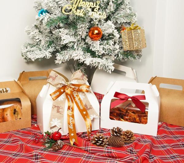 Treat Boxes With Window, Food-Grade Paper Boxes For Food, Gift Boxes Bakery Boxes For Birthday Wedding Party Favors