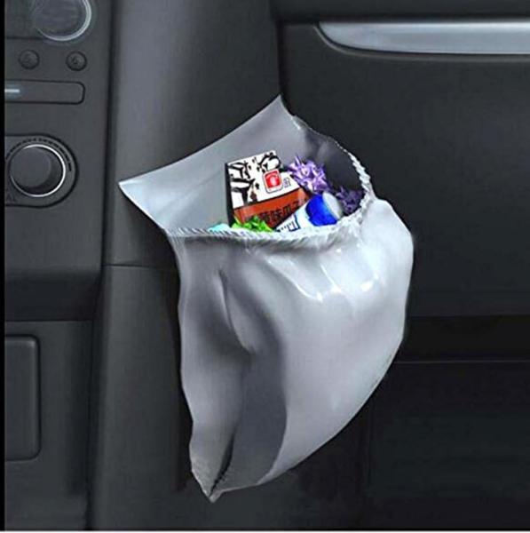 Biodegradable Disposable Car Trash Bags PLA Self Adhesive Portable Leak Proof Vomit Bags White Cartoon Trash Bags