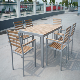 ALU. NON-WOOD DINING SET 7