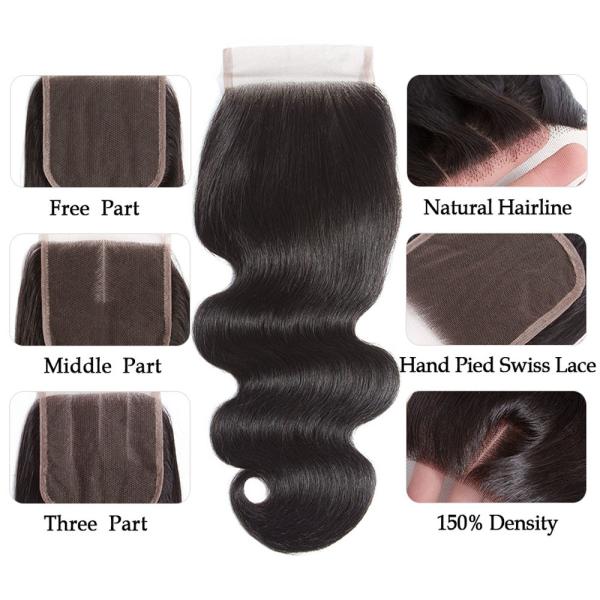 Extensões brasileiras do cabelo do Virgin natural de Unprocessde da cor para mulheres negras
