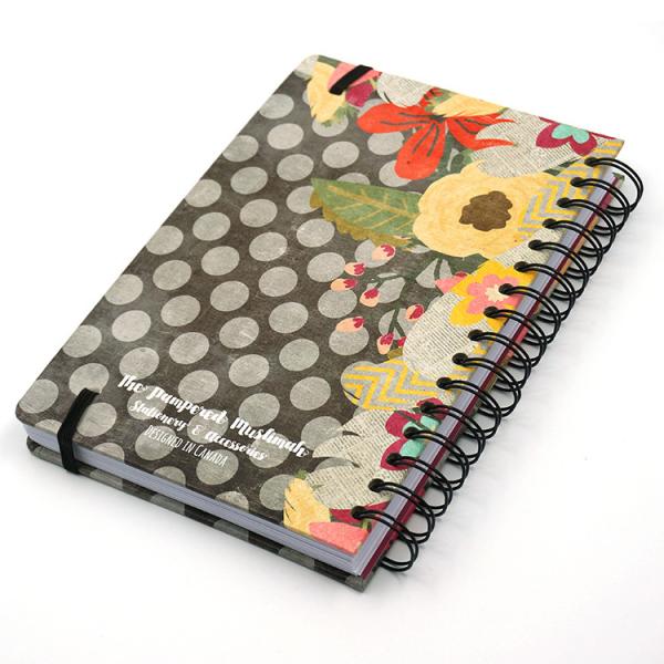 65C Planner Spiral Notebook Printing Services PVC With Elastic Band 240pages