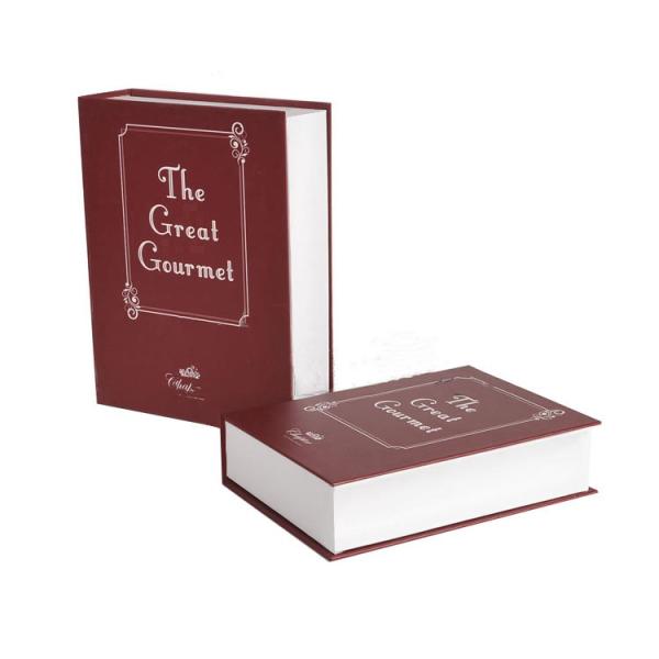 Square False Book Shaped Storage Box Gift Corrugated Cardboard ODM