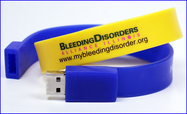 Eco Friendly Silicon Personalized Bracelet 2GB USB Memory Stick Drive