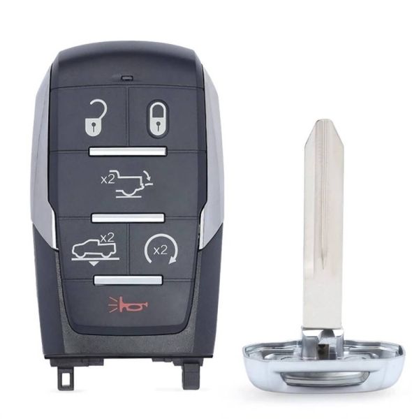 HN010244 2019-2020 RAM 1500 Pickup 5+1 Key ASK433.92 Frequency Smart Remote Key / PCF7939M / HITAG AES / 4A CHIP / FCC ID: OHT-4882056 / CY24