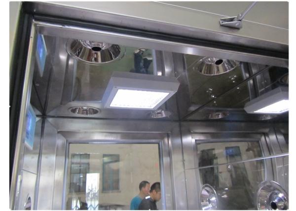 Chuveiro de ar aeroespacial portátil da sala de limpeza, quarto desinfetado da classe 1000 do aço carbono