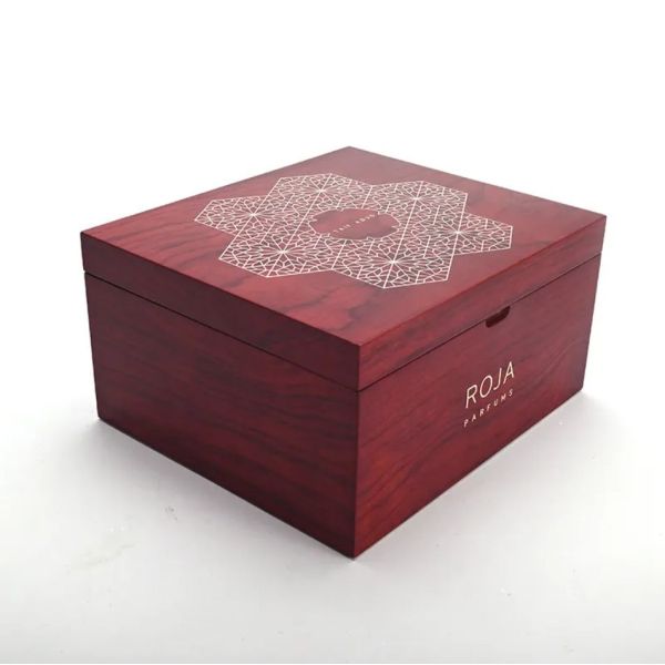 Custom Lacquer Finish Handmade MDF Perfume Box with Brand Logo Customization Luxury Packaging Wooden Gift Box