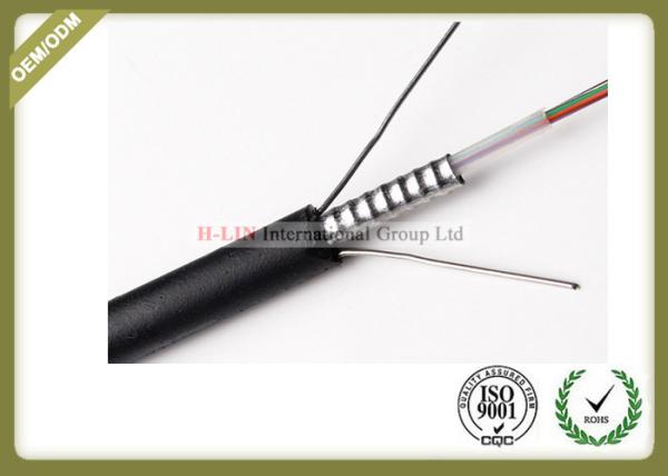 Single Mode Armored Fiber Optic Cable Crush Resistance For Long Distance Communication