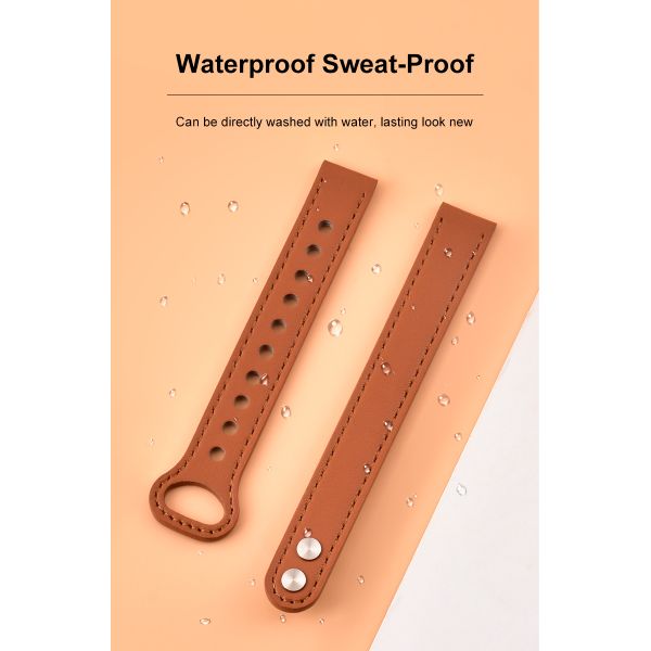Steel Buttons, Waterproof Genuine Leather Strap