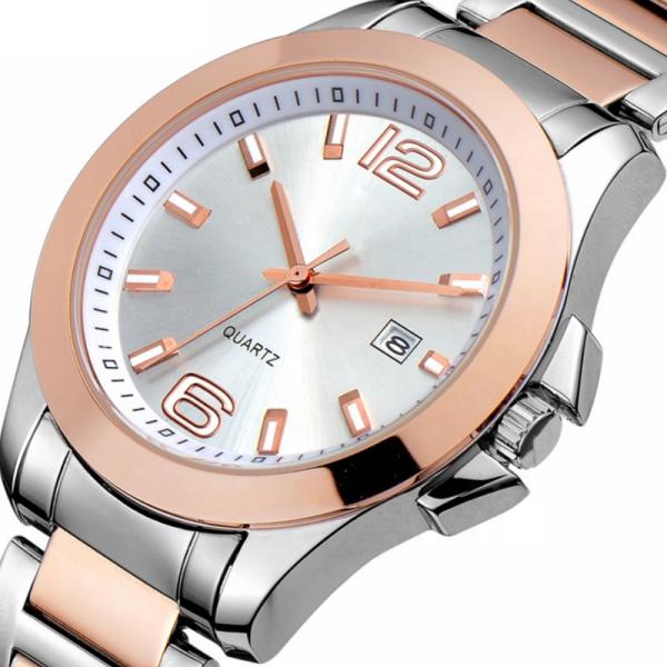 Quartz Stainless Steel Watch Water Resistant Threeeye Luminous 10mm