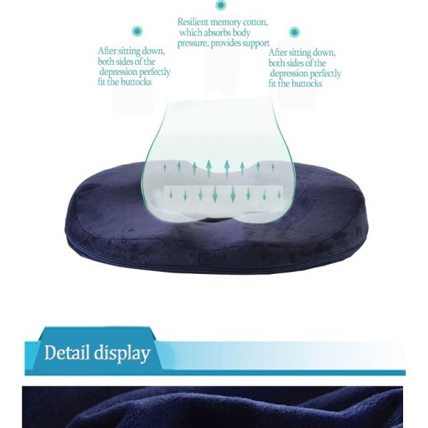 Comfortable and Durable 100% Polyester Donut Hemorrhoid Seat Cushion for Elderly