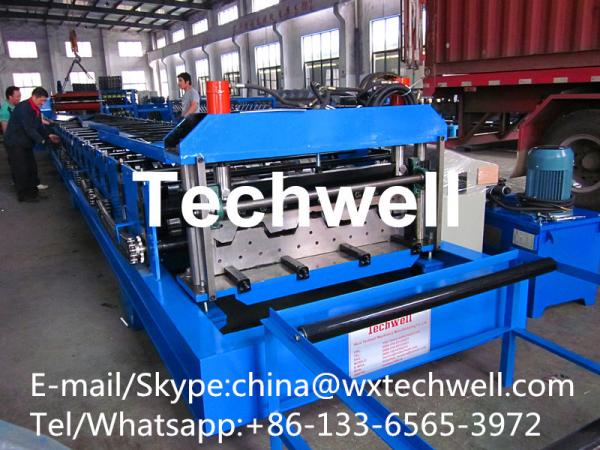 Steel Structure Floor Deck Cold Roll Forming Machine For Galvanized Steel Sheet