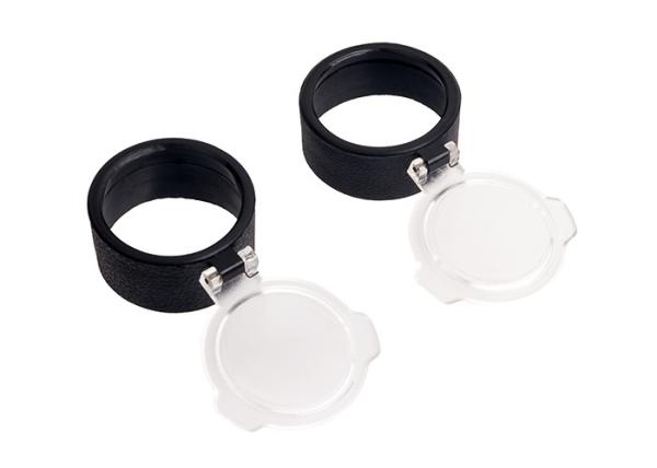 Rubber & Resin Tactical Accessories 40mm Flip - Up Riflescope Lens Covers - Clear