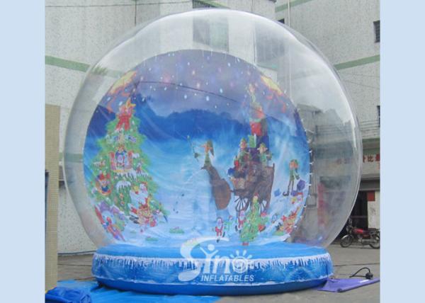 3 meters transparent human giant inflatable Christmas snow globe for festival shows and decoration