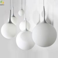 Luz interna de suspensão nórdica do pendente da bola de vidro para a sala de visitas do quarto da cozinha