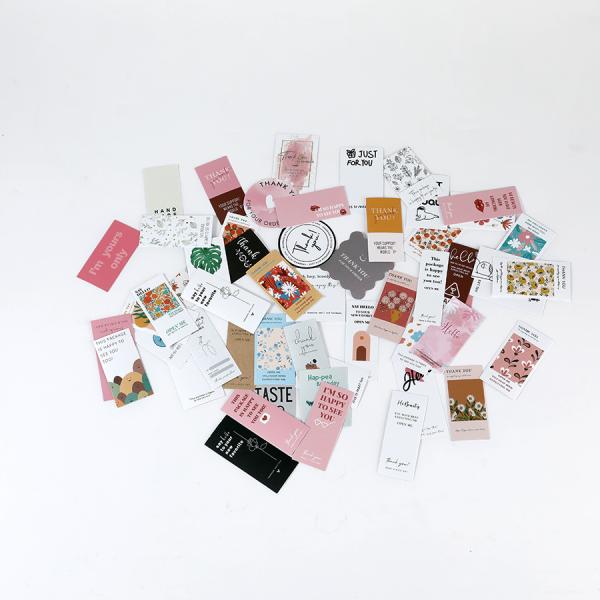 Self Adhesive Circle Thank You Stickers Label With Lamination Finish Custom Logo