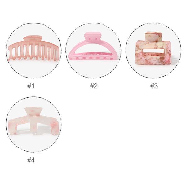 Acetic acid French hair clip Ponytail shark clip 4pcs one set