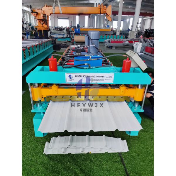 1040 Type 13 Row Molding Trapezoidal Roof Sheet Machine With 300H Steel Frame