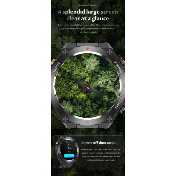 Built In GPS Android Smart Watch High Precision For Heart Rate And Blood Pressure Monitoring