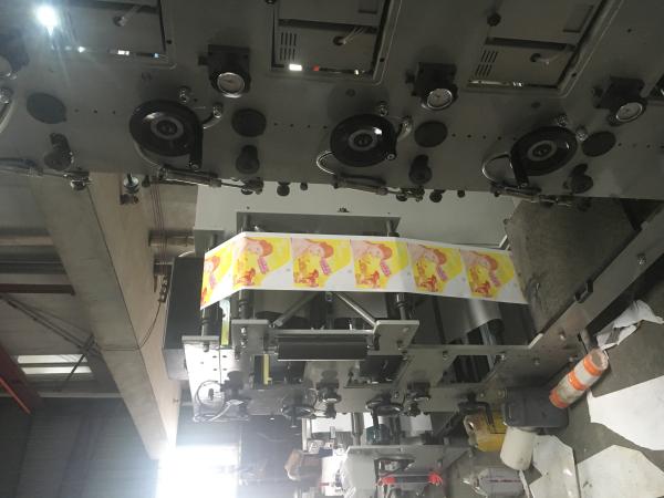 Allfine brand 7color 320 two unit(4+3)Label flexography printing process self-adhesive sticker/label to mould die cutter