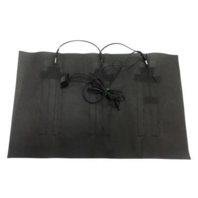 Carbon Fiber Heating Pad 31x49cm Rechargeable Micro USB Plug For Seat Cushion