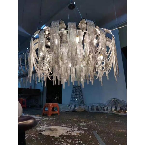 Creative Luxury Aluminum Chain led Ceiling Pendant Lights Modern Chandeliers